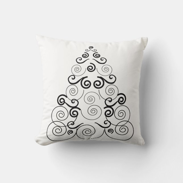 Noircissez, arbre de Noël en spirale, oreiller de (Recto)