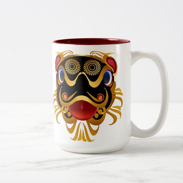 Noircissez 'les tasses chinoises de visage de (Droit)