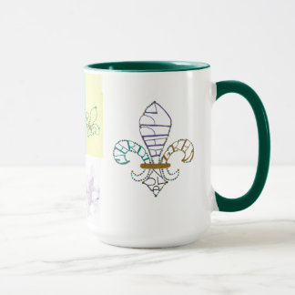 NOLA Mardi Gras Fleur de Lis Artistic Design Mug
