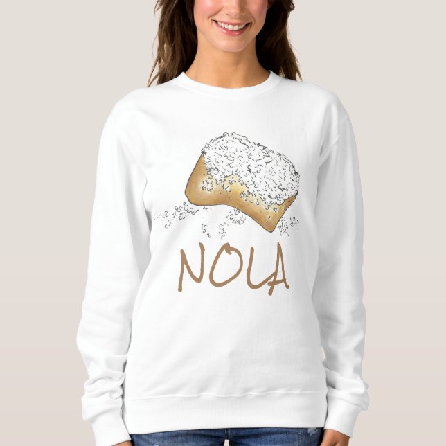 NOLA New Orleans Sugary Beignet Sweatshirt de pâti (Devant)