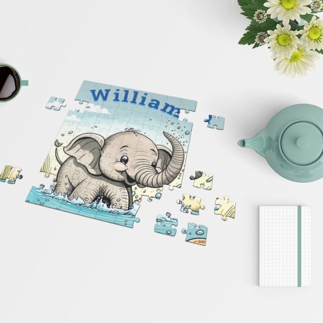 Nom adorable éléphant Jigsaw Puzzle (Créateur téléchargé)