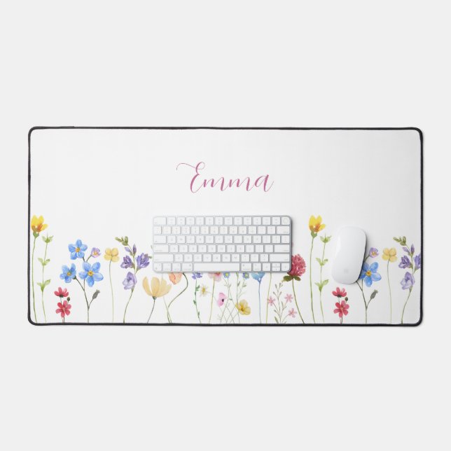 Nom aquarelle Fleur sauvage Minimaliste Boho  (Clavier et souris)