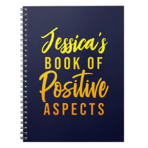 Nom Aspects positifs Carnet de texte bleu jaune