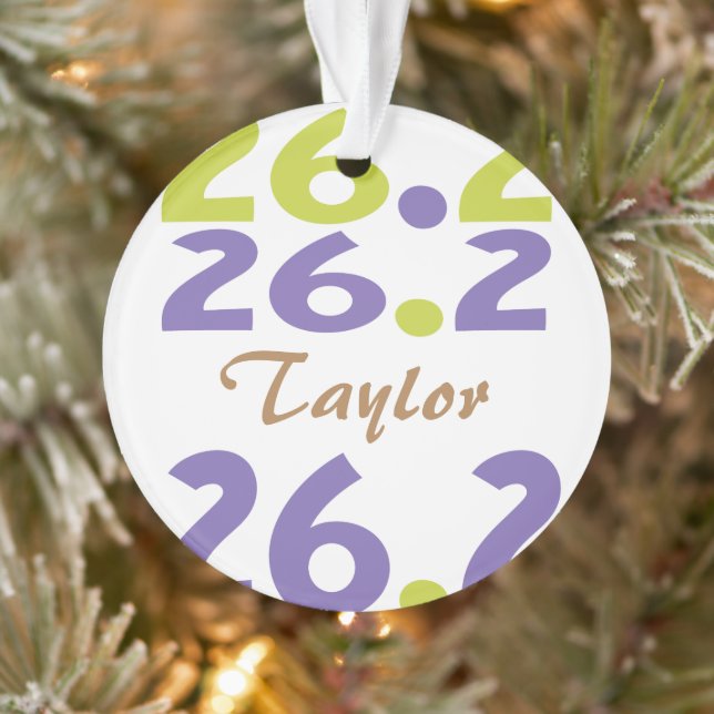 Nom avant/arrière personnalisé Durée 26.2 marathon (Arbre)