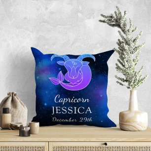 Nom avec signe Zodiac Capricorn Oreiller à lancer