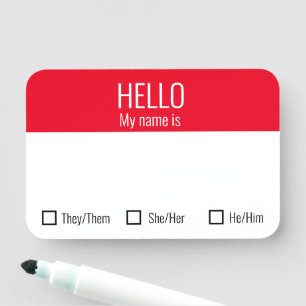 Nom Balise Badge Incluant Pronoun Choice