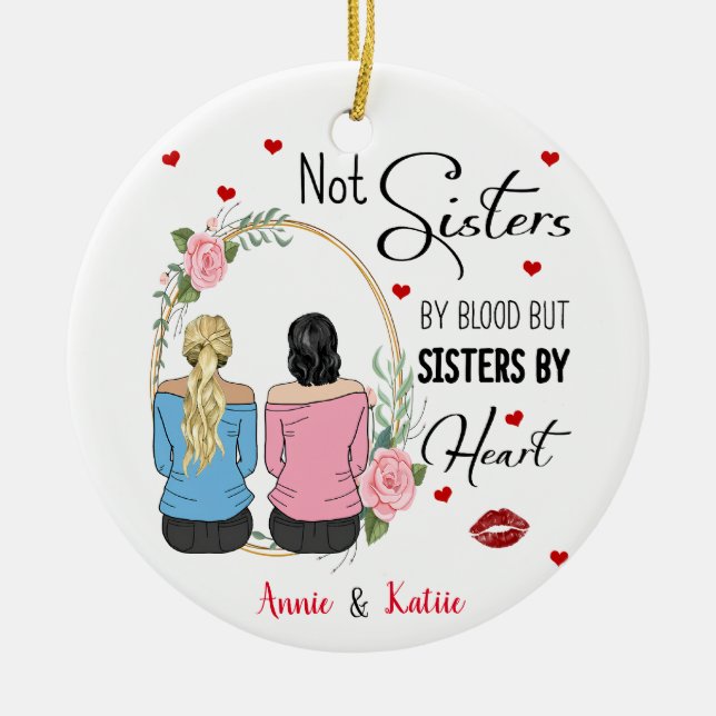 Nom BFF personnalisé Ornement (Devant)