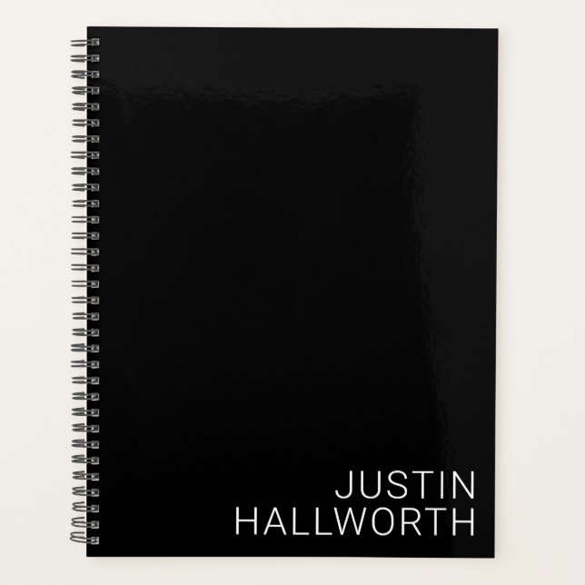 Nom blanc moderne en noir (Devant)