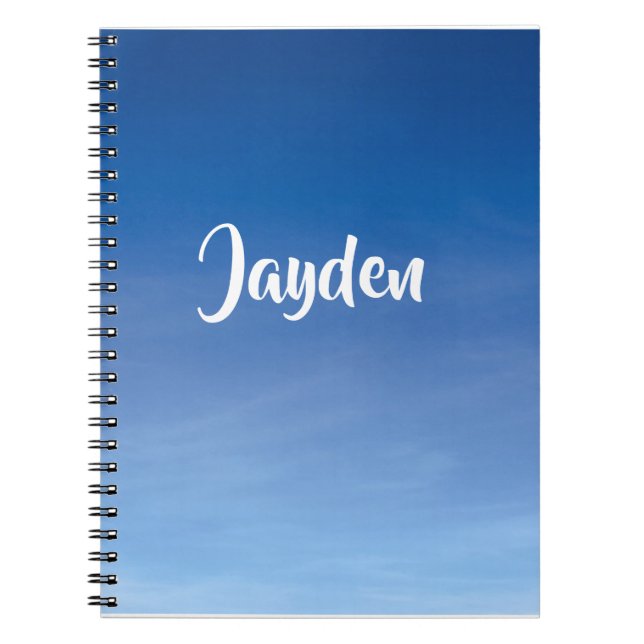 Nom bleu Personnalisation Carnet de l'école (Devant)