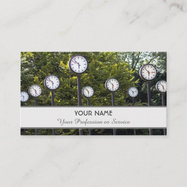 Nom carte de visite contemporain et profession (Devant)