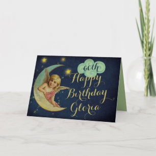 Nom céleste et âge Carte d'anniversaire personnali