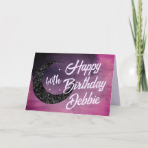 Nom céleste et âge Carte d'anniversaire personnali