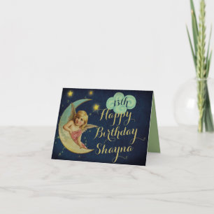 Nom céleste et âge Carte d'anniversaire personnali