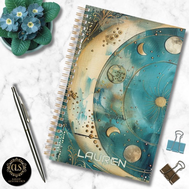 Nom céleste propre de Lune et Soleil (Daily Planner – Personalized Magical Celestial)
