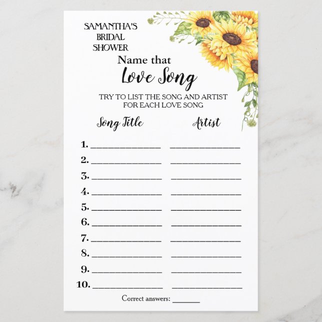 Nom cette chanson nuptiale douche anglais jeu espa (Devant)