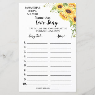 Nom cette chanson nuptiale douche anglais jeu espa