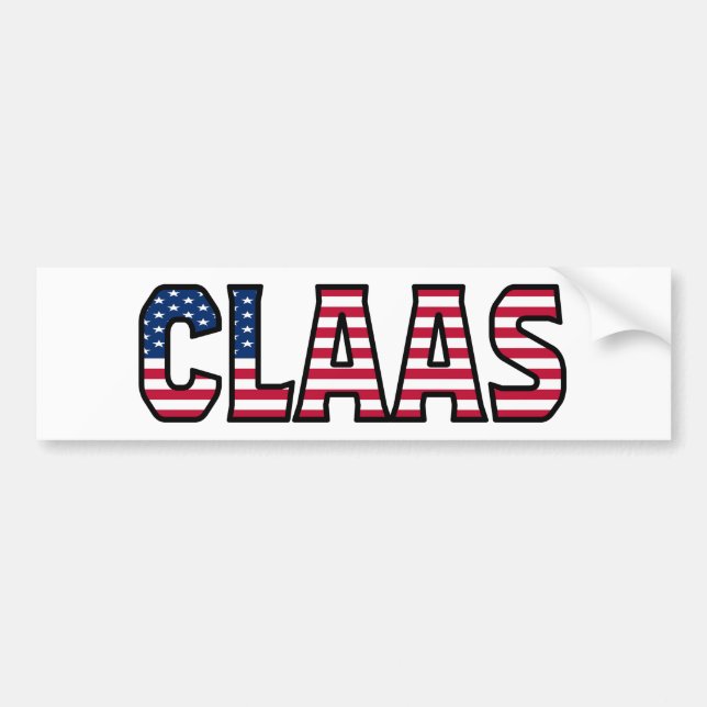 Nom Claas Vorname USA Aufkleber Sticker Auto (Devant)