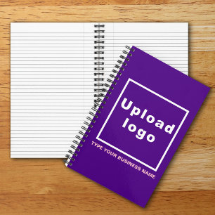 Nom commercial et logo sur le Carnet spiral violet