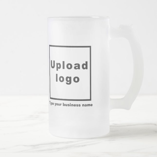 Nom commercial et logo sur Mug en verre de 16 oz (Droit)