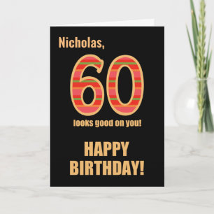 Nom customisé 60e anniversaire pour lui Carte
