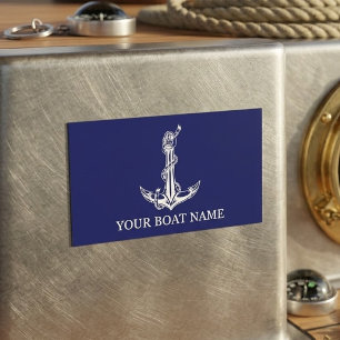 Nom de bateau à corde d'ancre nautique vintage