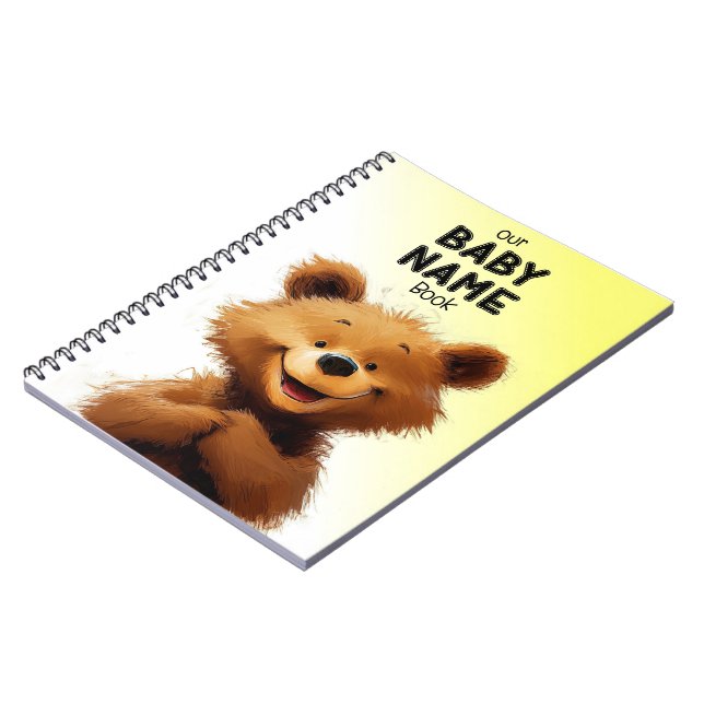 Nom de bébé de l'ours mignon Livre (Côté gauche)