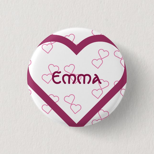 Nom de bébé personnalisé 3 cm badge rond (Devant)