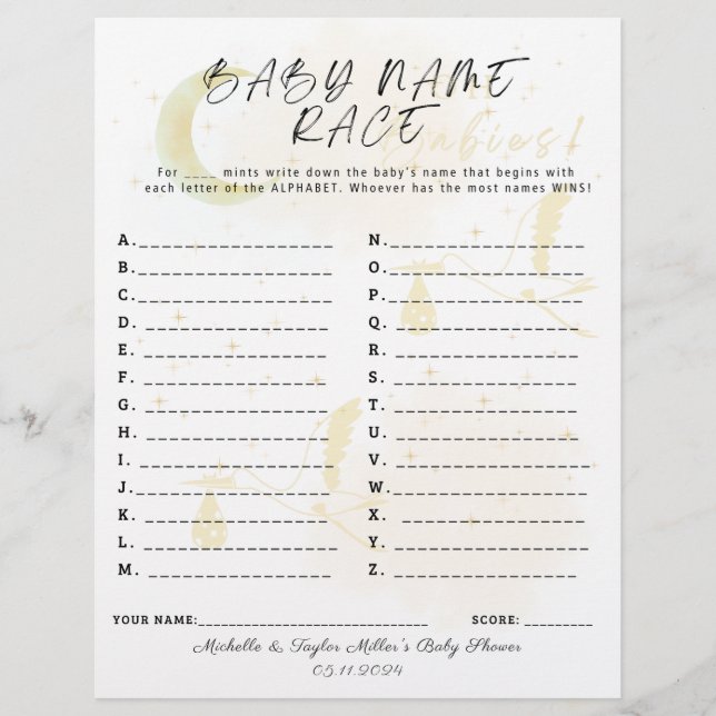 Nom de bébé Race Jeu Oh Babies! Deux cigognes (Devant)