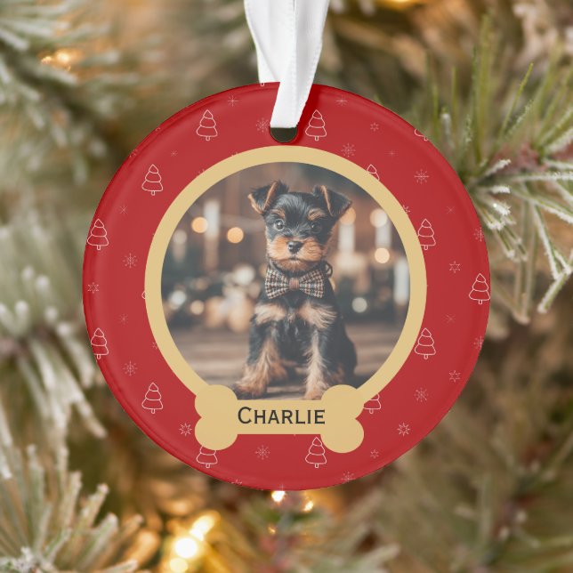 Nom de chien de Noël rouge Cadeau de Noël (Arbre)