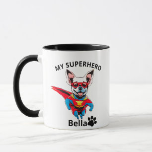 Nom de chien personnalisé Hero Mug   Musique perso