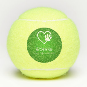 Nom de chien vert Balle de tennis 'lancer, récupér