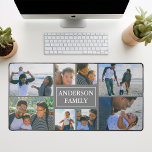 Nom de famille 8 Photo Collage Gris<br><div class="desc">Ce superbe Family Name 8 Photo Collage Desk Mat est un parfait mélange de fonctionnalité et de sentimentalité. Fabriqué avec des matériaux durables et de haute qualité, le tapis de bureau offre un grand espace pour accueillir huit photos soigneusement choisies des membres de votre famille. Il se targue d'un arrière...</div>