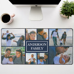 Nom de famille 8 Photo Collage Navy Blue<br><div class="desc">Ce superbe Family Name 8 Photo Collage Desk Mat est un parfait mélange de fonctionnalité et de sentimentalité. Fabriqué avec des matériaux durables et de haute qualité, le tapis de bureau offre un grand espace pour accueillir huit photos soigneusement choisies des membres de votre famille. Il se targue d'un arrière...</div>