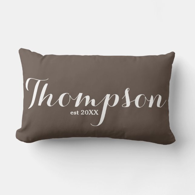 Nom de famille Lumbar Coussin Thompson Brown (Recto)