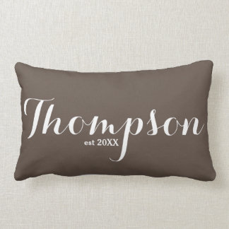 Nom de famille Lumbar Coussin Thompson Brown