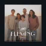 Nom de famille Magnet photo personnalisé<br><div class="desc">Les cadeaux photo font les meilleurs cadeaux ! Facile à personnaliser avec votre texte et/ou photo(s) pour un look personnalisé. Conçu par Berry Berry Sweet. Voir d'autres designs sur www.berryberrysweet.com</div>