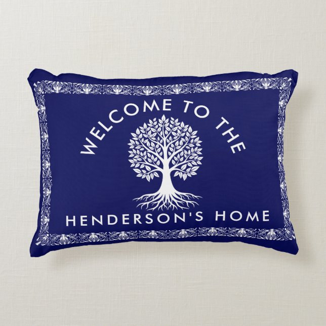 Nom de famille personnalisé Accent Coussin (Devant)