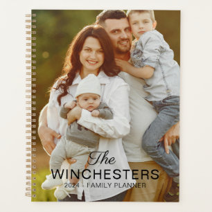 Nom de famille personnalisé texte et photo de l'an