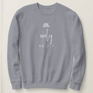 nom de famille propre avec date et signature sweat