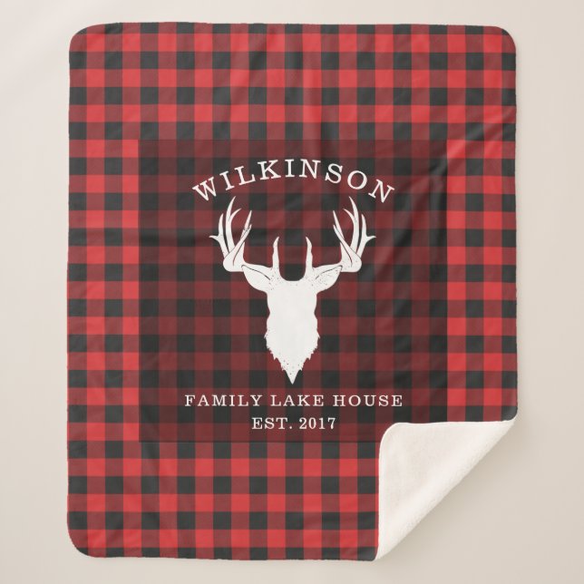Nom de famille Red Buffalo Lumber Plaid Lake (Devant)