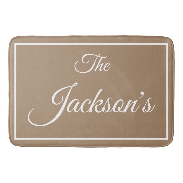 Nom de famille tapis de bain personnalisé (Devant)