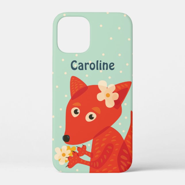 Nom de fille de renard mignon Coque-Mate coque iph (Verso)
