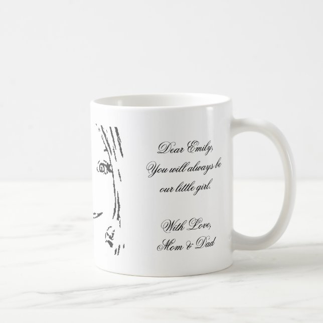 Nom de fille Emily Typography Mug (Droite)