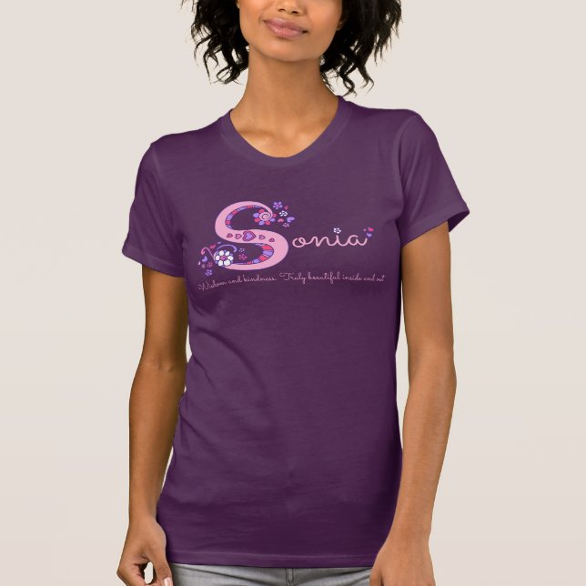 Nom de filles de Sonia et signification du T-shirt (Devant)