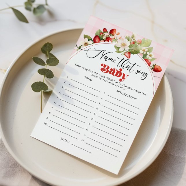 Nom de fraise qui chanson jeu de baby shower (Créateur téléchargé)