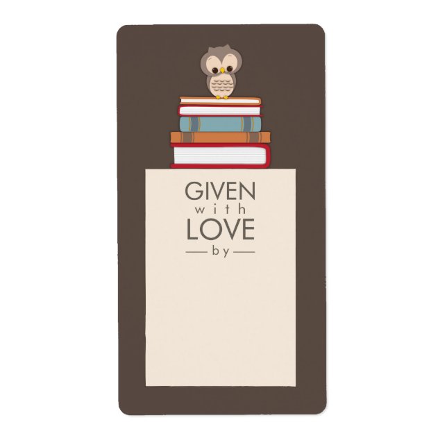 Nom de la boite de la chouette Étiquette rouge | B (Devant)