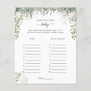 Nom de la chanson Jeu Baby shower