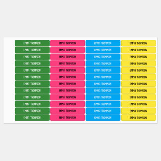 Nom de la couleur de la nature étiquettes pour l'é