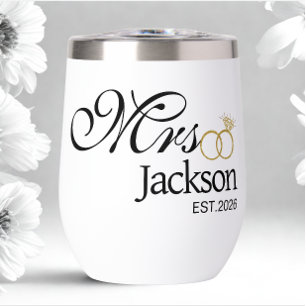 Nom de la mariée moderne Bague de mariage Date Tex
