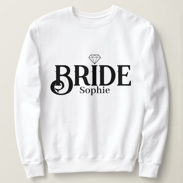 Nom de la mariée personnalisée sweatshirt 2023 (Design devant)
